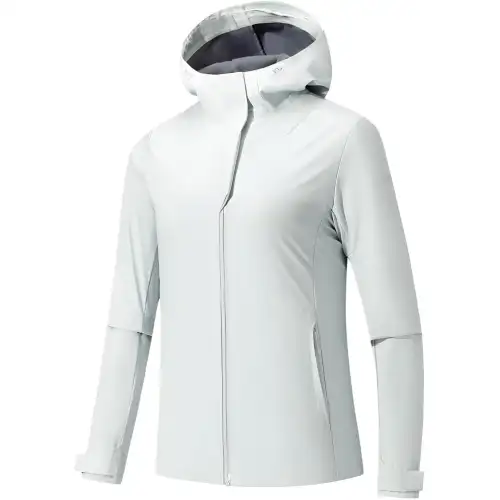 ANTA Jackets Women's Pebble Cyan Hooded Moderate Other