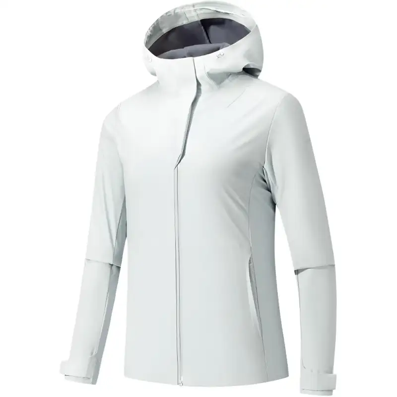 ANTA Jackets Women's Pebble Cyan Hooded Moderate Other