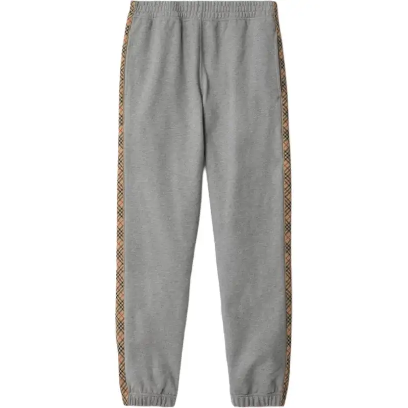 Burberry Check trimmed Cotton Track Pants