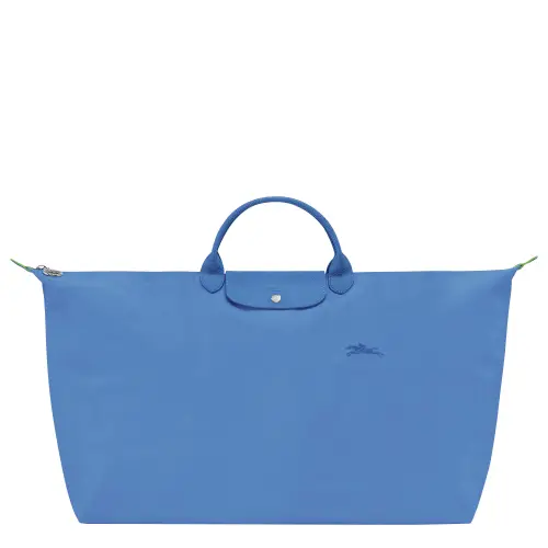 LONGCHAMP Le Pliage Green Recycled Polyamide Canvas Handbag Travel Bag Women's Blue