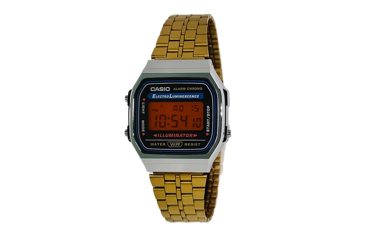 CASIO Custom Collection Quartz Movement Stainless Steel Strap Watch Men's Watches Red Watch Dial