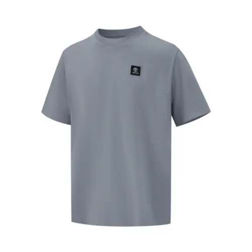 Timberland T Shirts Men's Gray Crew Neck Moderate
