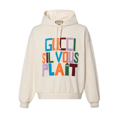 GUCCI Patch Detailed Drawstring Hoodie