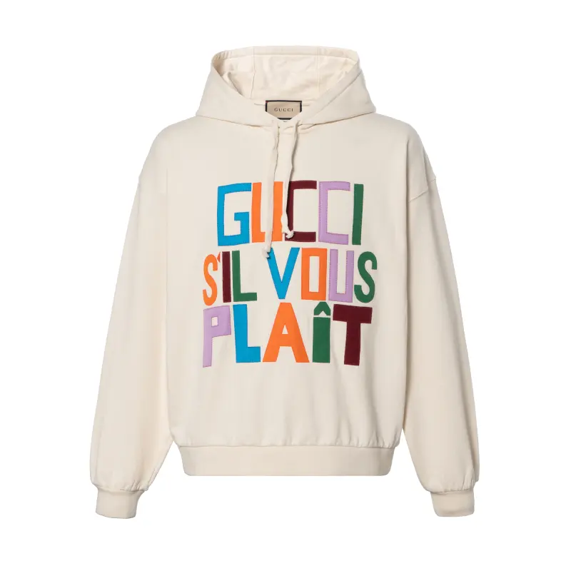 GUCCI Patch Detailed Drawstring Hoodie