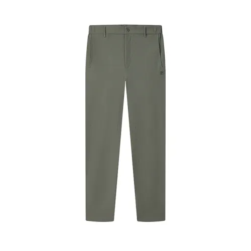 FILA WHITE Casual Pants Men's Army Navy Green Moderate Straight Fit Pants