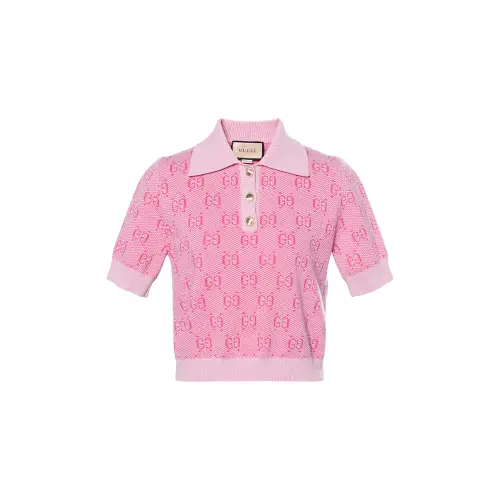 GUCCI Jacquard Polo 'Pink'