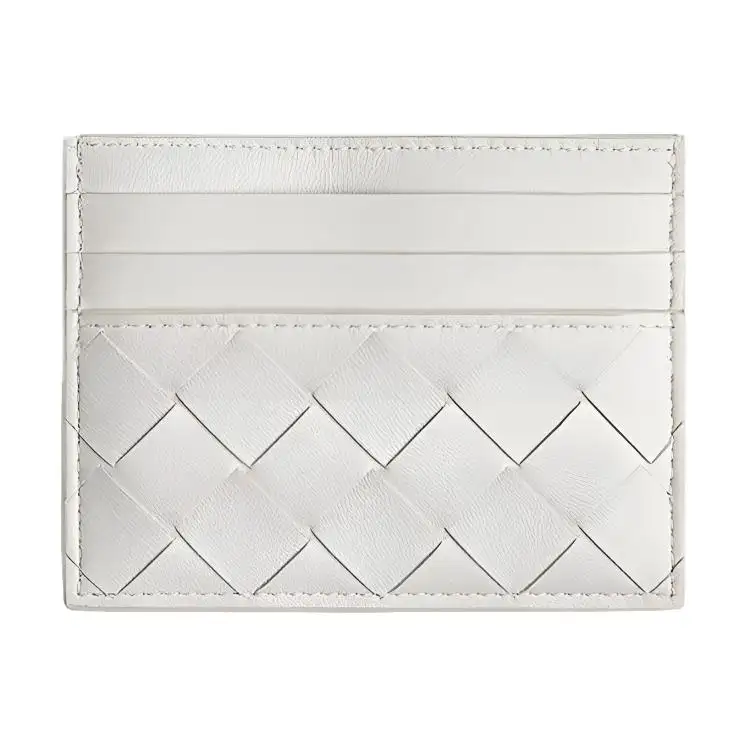 Bottega Veneta Cow Leather Card Holder Unisex White