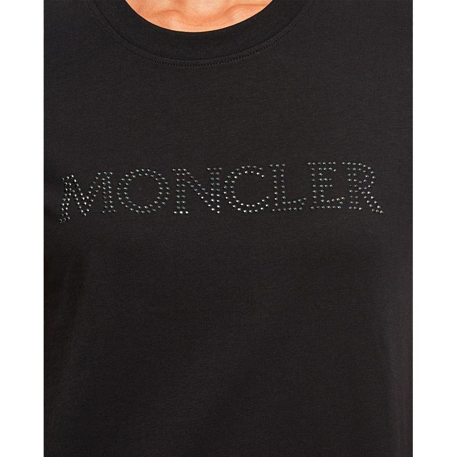 Женская футболка Moncler (черная) — фото 6