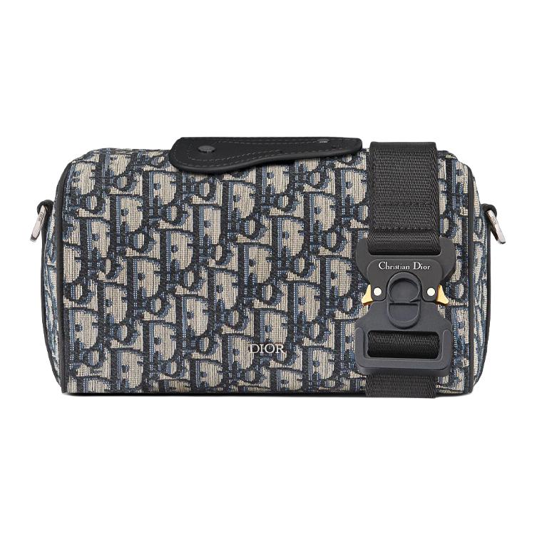 DIOR Lingot Grain Cow Leather Detail Handbag, Shoulder Bag, Crossbody Bag Men's Beige & Black