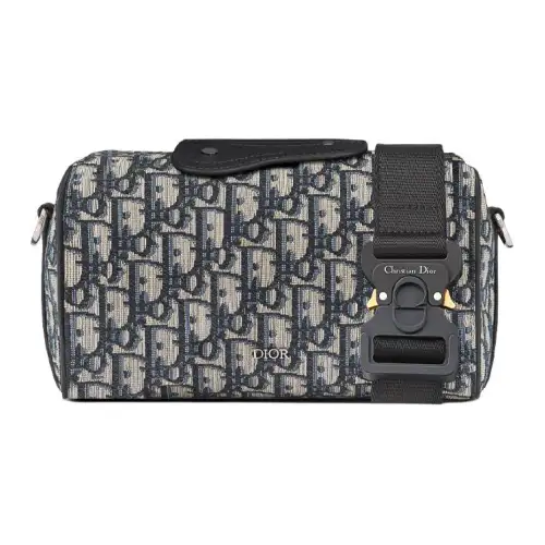 DIOR Lingot Grain Cow Leather Detail Handbag, Shoulder Bag, Crossbody Bag Men's Beige & Black