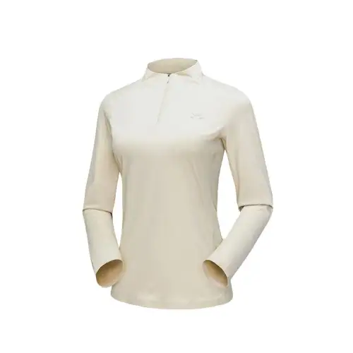 Under Armour T Shirts Women's Coix Seeds White Stand Collar Moderate