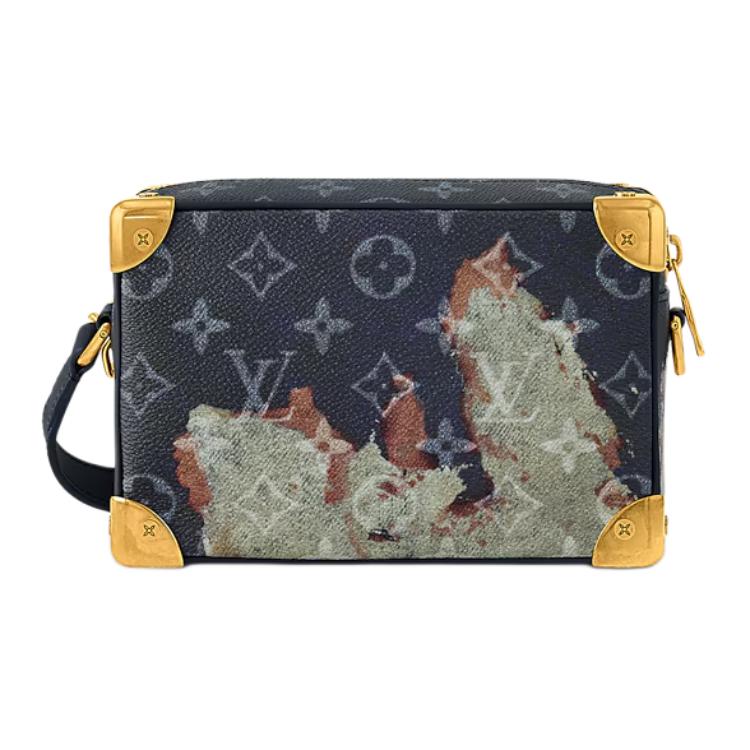 Мужская сумка Louis Vuitton Soft Trunk (темно-синяя) — фото 3