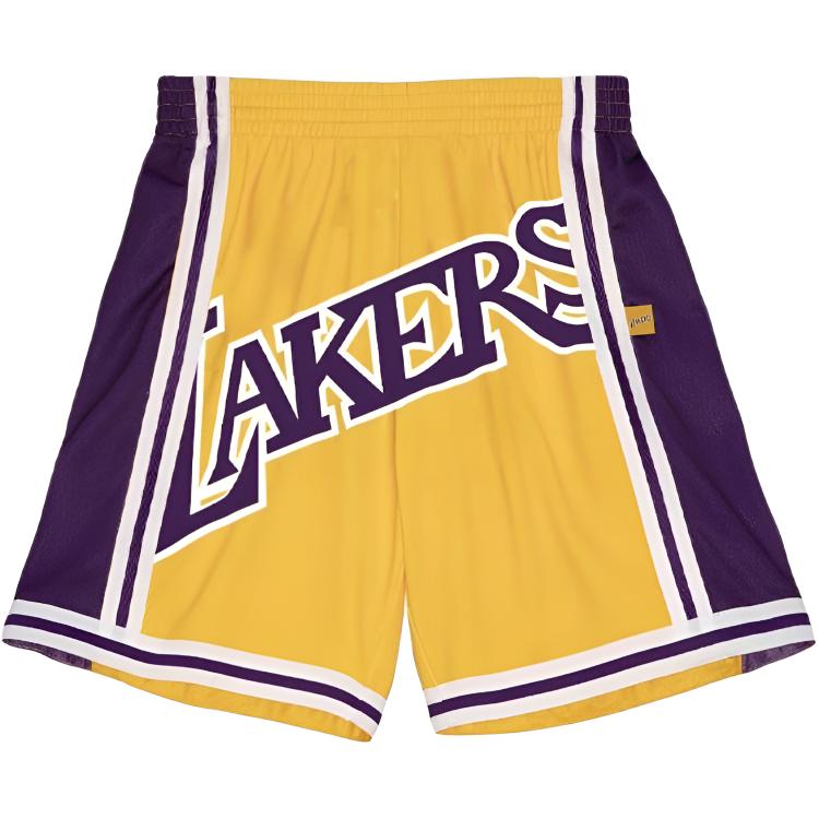 Mitchell X Ness NBA Big Face 2.0 Los Angeles Lakers Mens Shorts