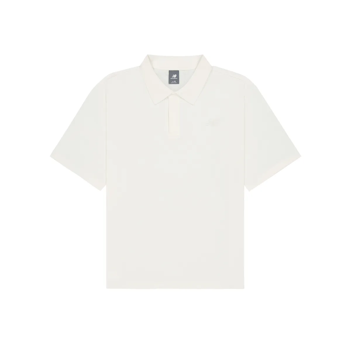 New Balance Polo Shirts Men's White Lapel Moderate Straight Fit