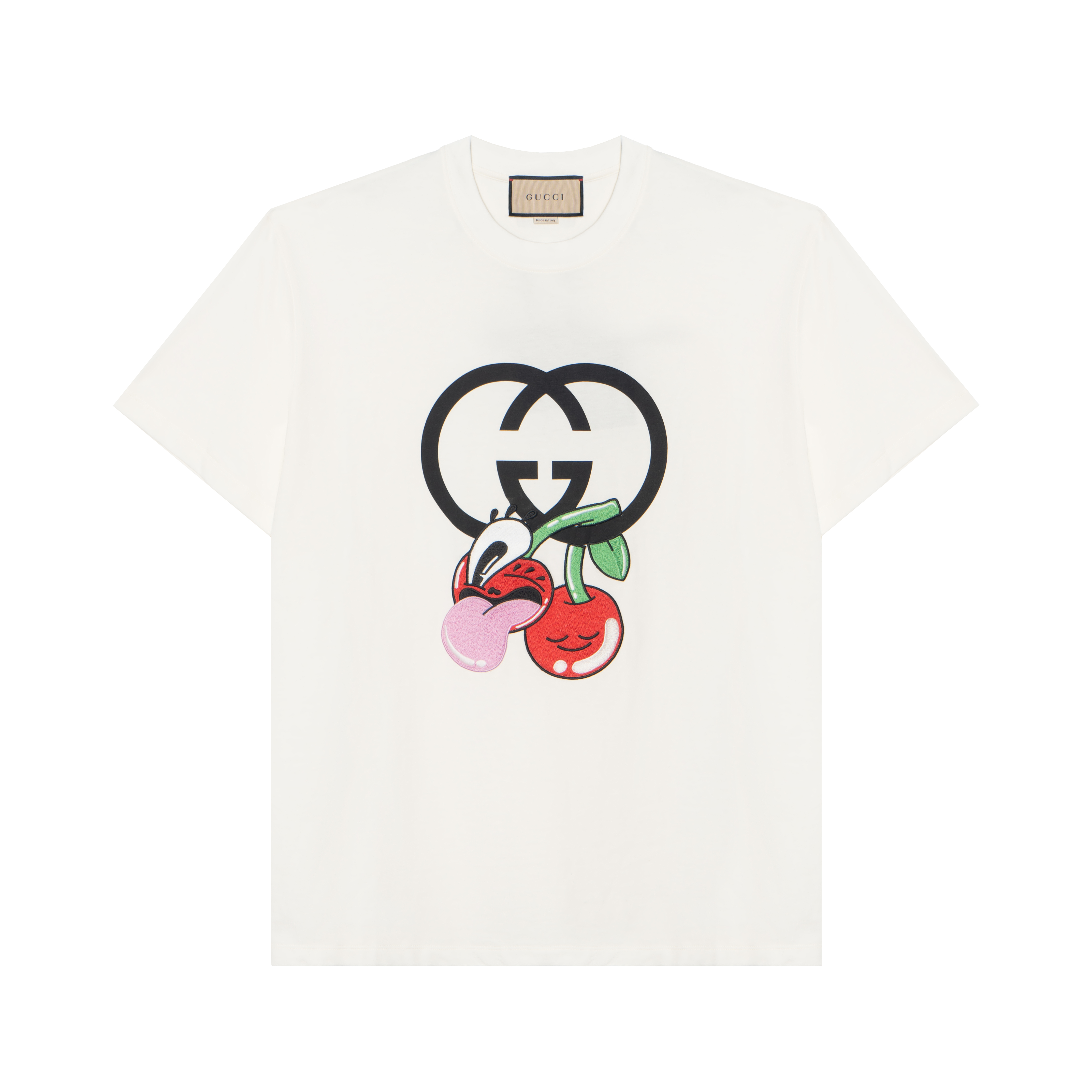 GUCCI T Shirts Women's White Crew Neck Moderate Straight Fit