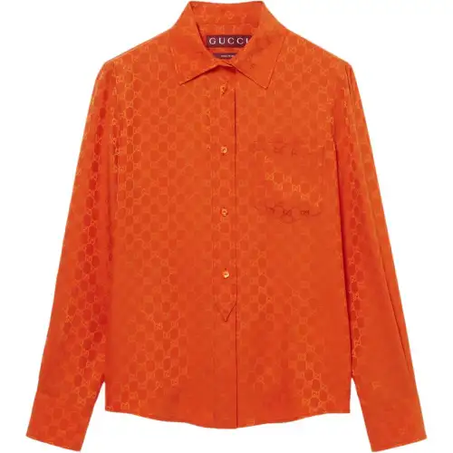 Gucci Gg silk jacquard shirt