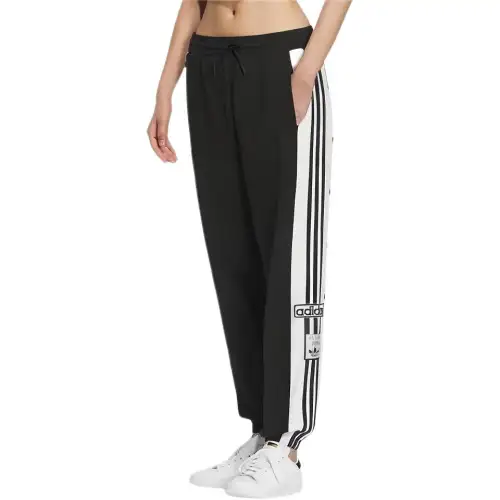 Adidas Originals Casual Pants Women's Black Moderate Straight Fit Pants