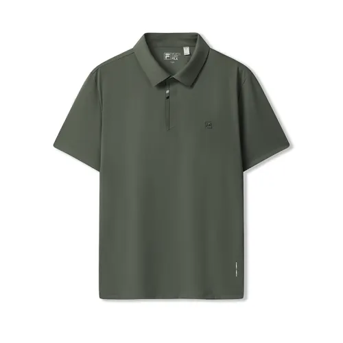 FILA WHITE Polo Shirts Men's Army Green KK Moderate