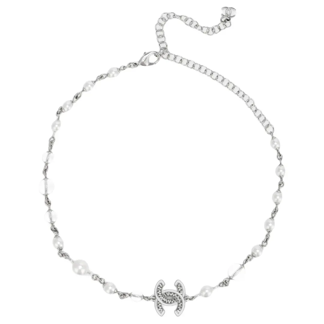 CHANEL Pre Owned 2025 CC mark Pearl embellished Necklace