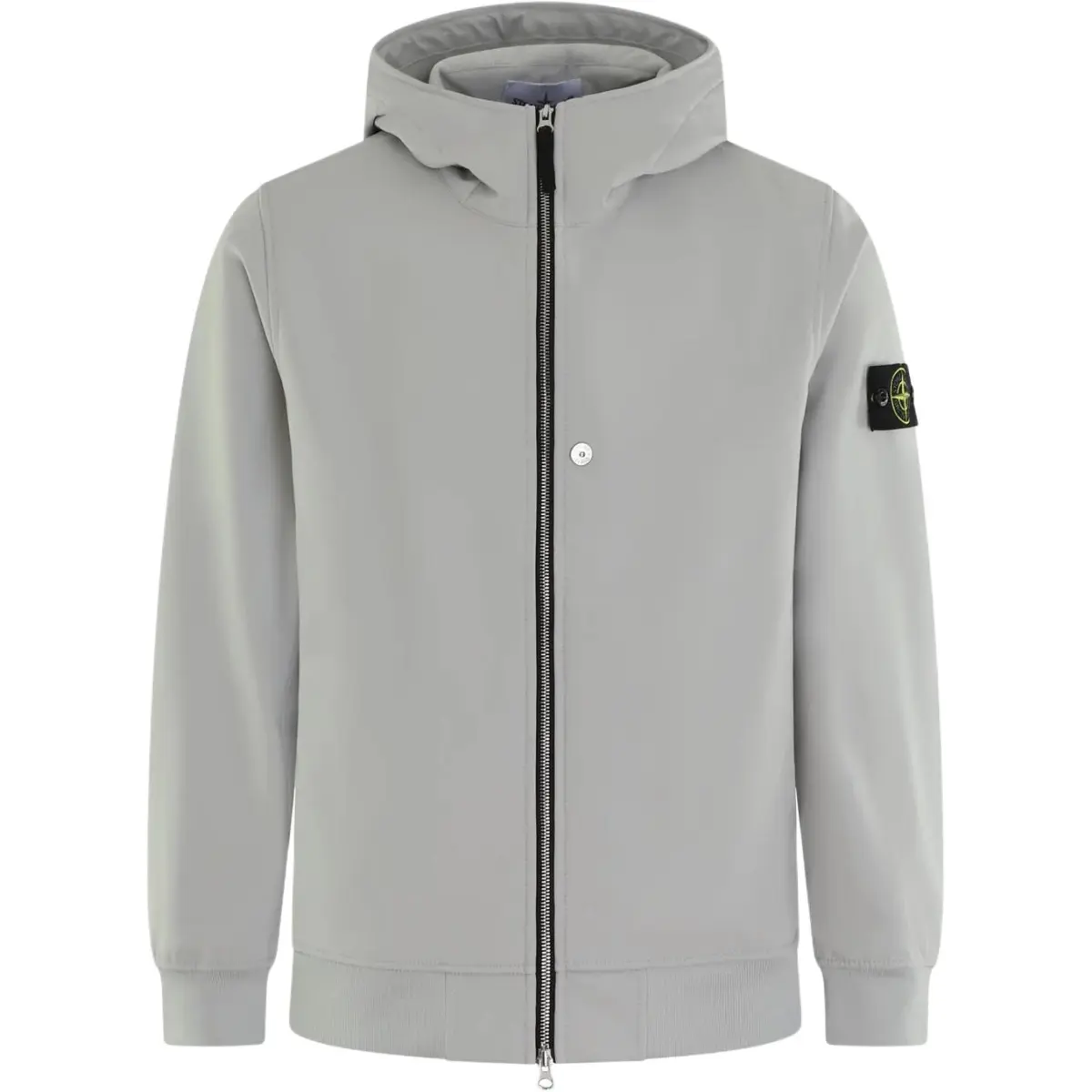 STONE ISLAND Logo Patch Zip Up Hooded Jacket