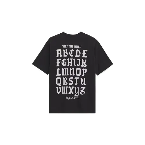 Vans T Shirts Men's Black Crew Neck Moderate Straight Fit