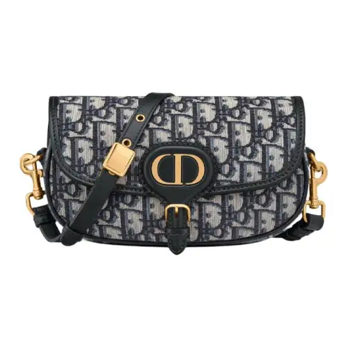 DIOR Bobby Fabric Shoulder Bag, Crossbody Bag Women's Blue