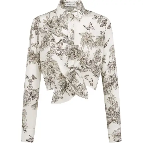 Christian DIOR DIORiviera Cropped Tied Blouse