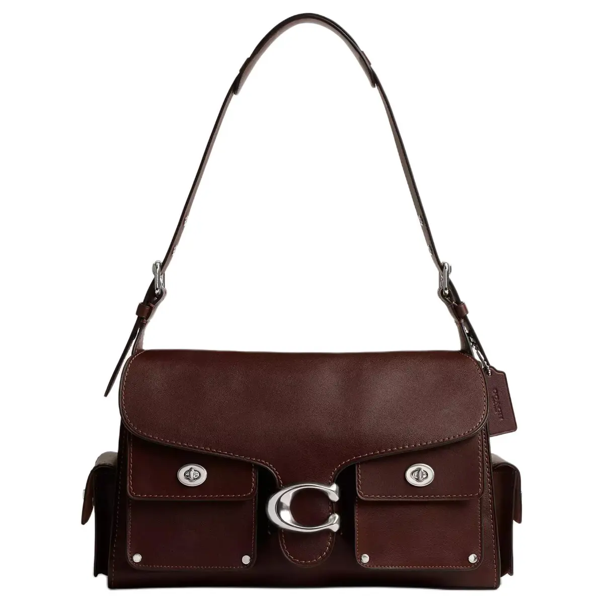 COACH Tabby Grain Leather Handbag, Shoulder Bag Large Women's Maple