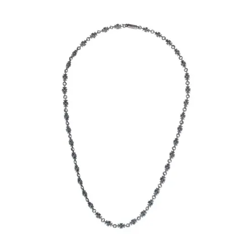 Chrome Hearts 925 Sterling Silver Necklaces Unisex Black