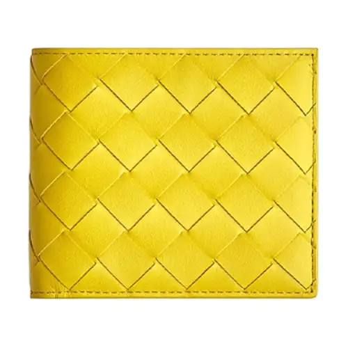 Bottega Veneta Bottega Veneta Luggage Collection Cow Leather Wallet Men's Yellow
