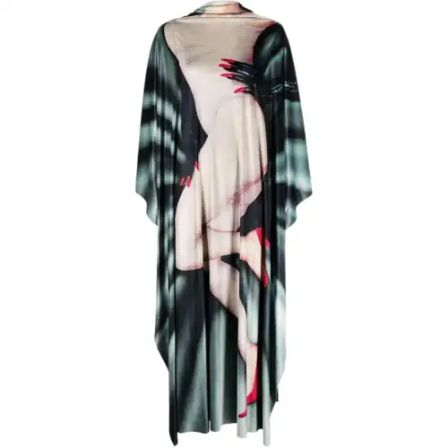 LOEWE FW22 Long Sleeved Dress Women's Green