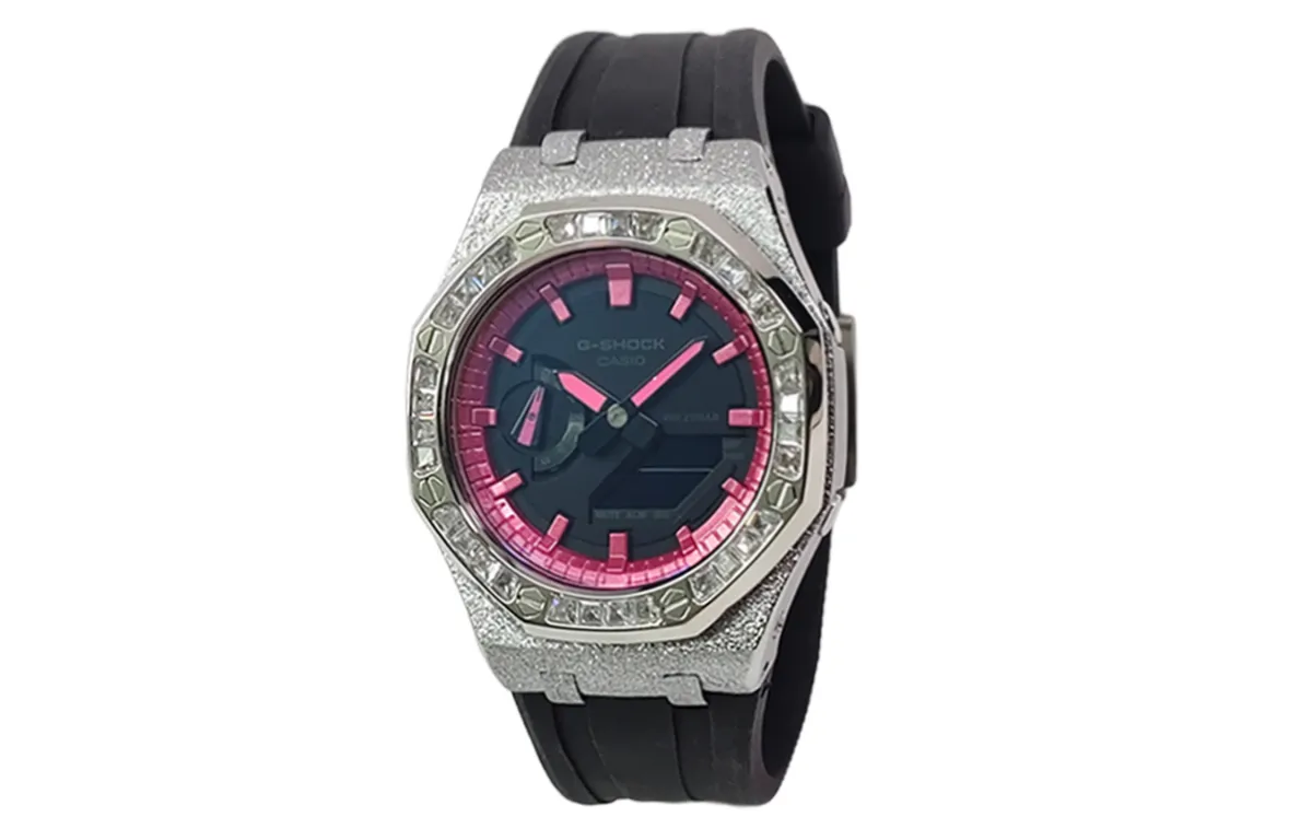 CASIO Custom Collection GA2100 Collection Quartz Movement Fluoroelastomer Strap Watch Men's Watches