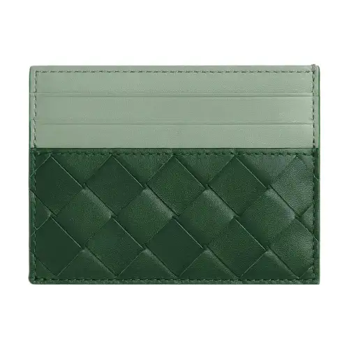 Bottega Veneta Cow Leather Card Holder Card Holder Men's Rain Tree Green/Sage Green