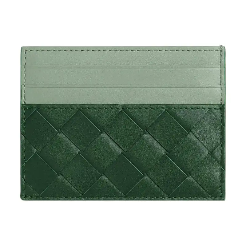 Bottega Veneta Cow Leather Card Holder Card Holder Men's Rain Tree Green/Sage Green