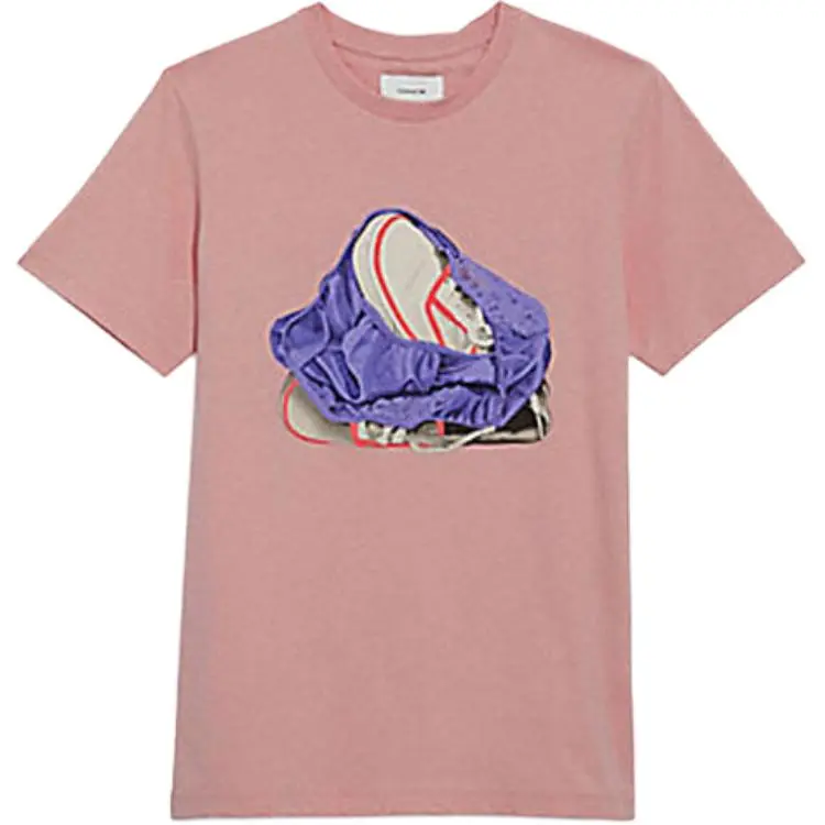 COACH T-Shirts Women's Pink Crew Neck Moderate