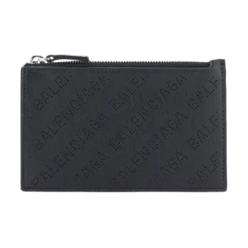 Balenciaga Allover Cow Leather Card Holder Men's Black