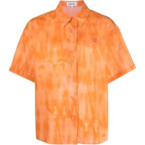 KENZO Shirts Women's Orange Lapel Moderate