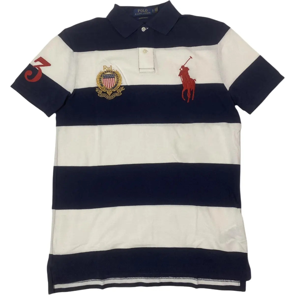 Polo Ralph Lauren Big Pony FW24 Polo Shirt Custom Slim Fit Men's Marine Blue
