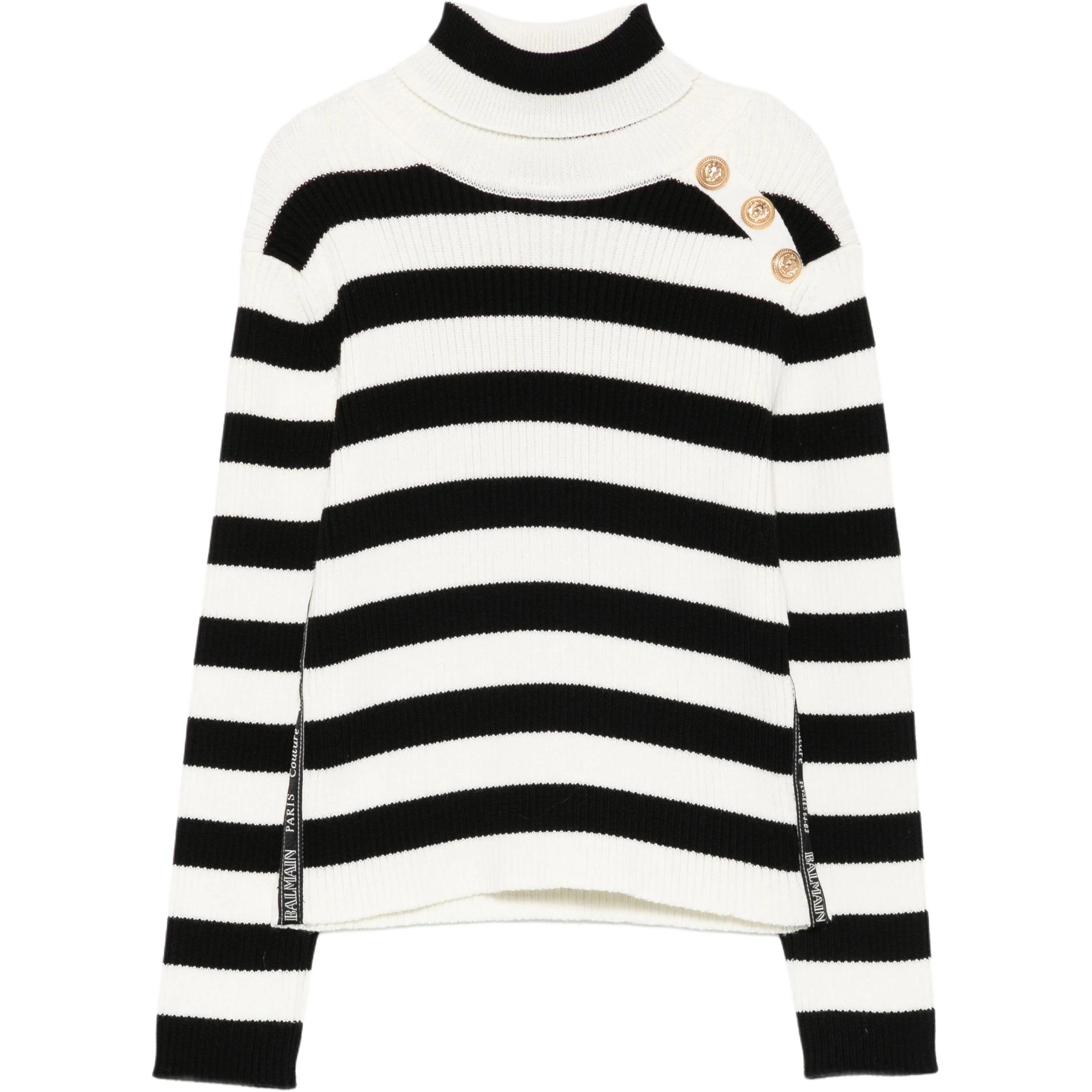 Мужские свитер BALMAIN BALMAIN FW25 (черно-белая)