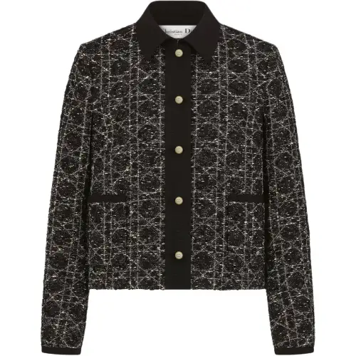 DIOR Jackets Women's Black Lapel Moderate Other