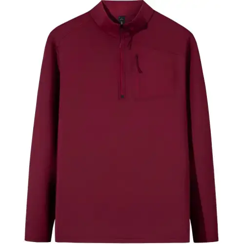 Anta Champion Outdoor Collection, Comfortable Casual Minimalist Style Fleece Lined Thermal Long Sleeved T Shirt Men's