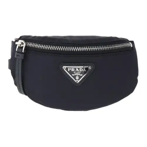 PRADA Nylon Handbag Crossbody Bag Clutch Women's Midnight Blue