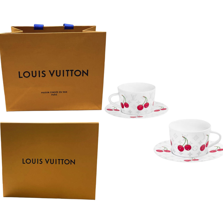 Набор посуды Louis Vuitton LOUIS VUITTON X /Takashi Murakami (бело-розовый)