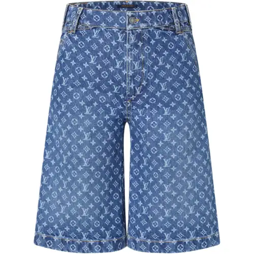 LOUIS VUITTON SS25 Denim Shorts Women's Blue