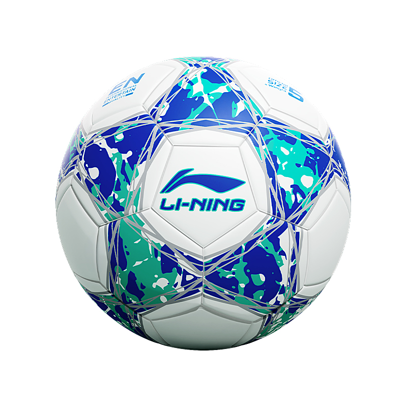 Li Ning Size 4 5 Size Soccer Ball TPU Seamless Thermal bonding Unisex White Blue