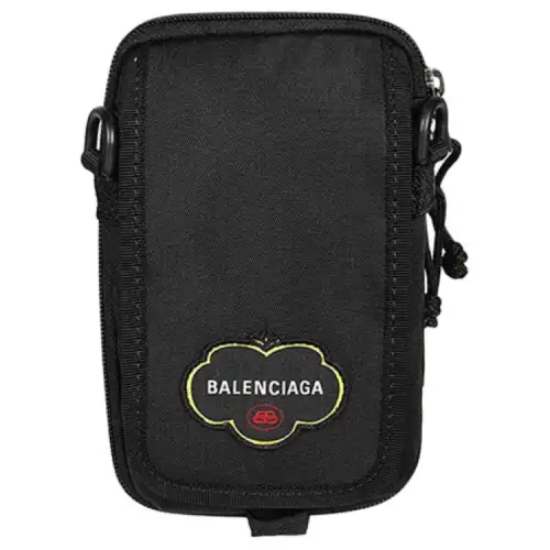 Balenciaga Letter Nylon Crossbody Bag Regular Men's Black