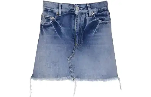 Balenciaga SS22 Denim Short Skirts Regular Fit Women's Light Blue