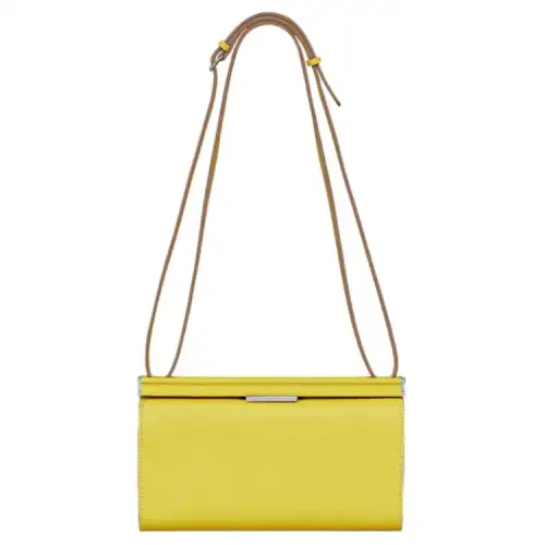 HERMES Clic H Evercolor Calfskin Shoulder Bag, Crossbody Bag 21 Women's Lime