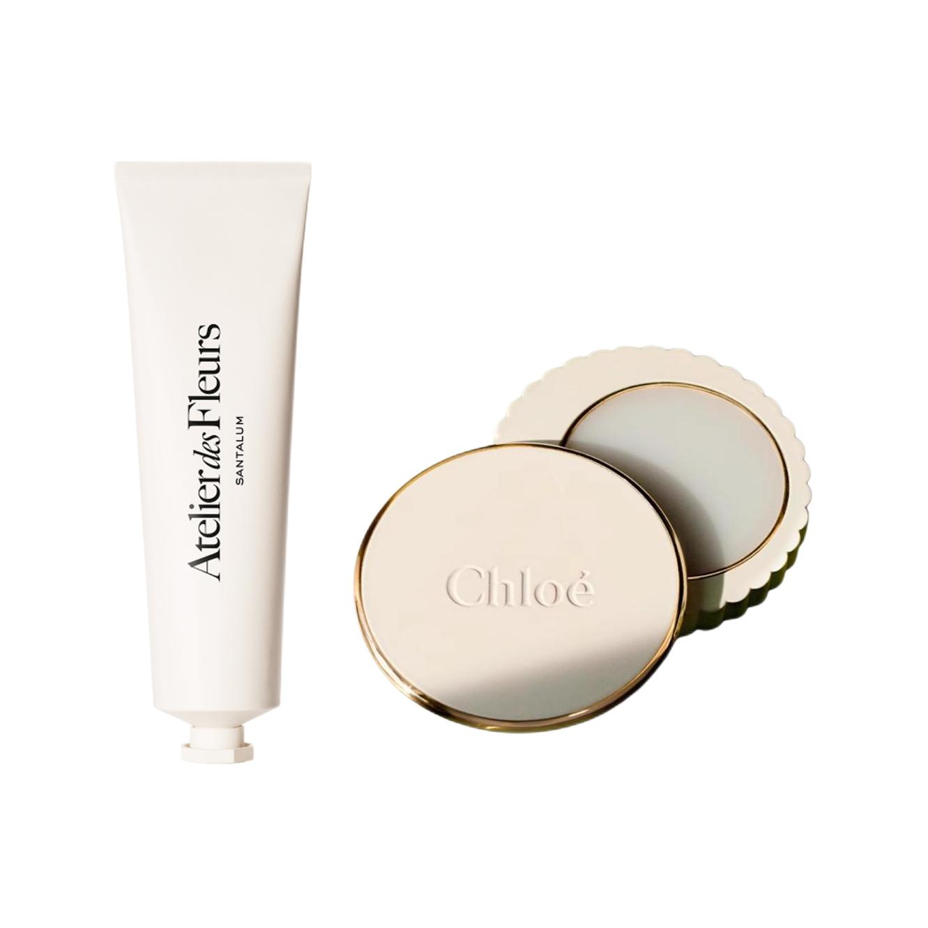 Chloe Wonderland Garden Sandalwood Night Journey Scented Balm Hand Cream Clothing Sets 3g+50ml