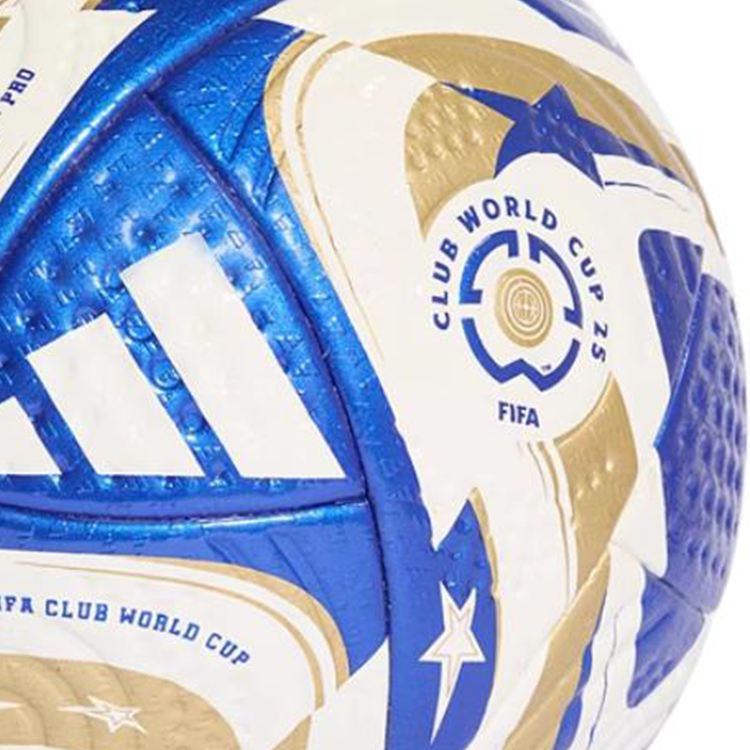 Adidas Size 5 Soccer Ball Pu Unisex Blue White Gold